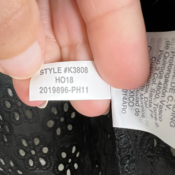 Madewell Eyelet Lace Double Tie Peasant Top in Black Size M - Picture 11 of 11